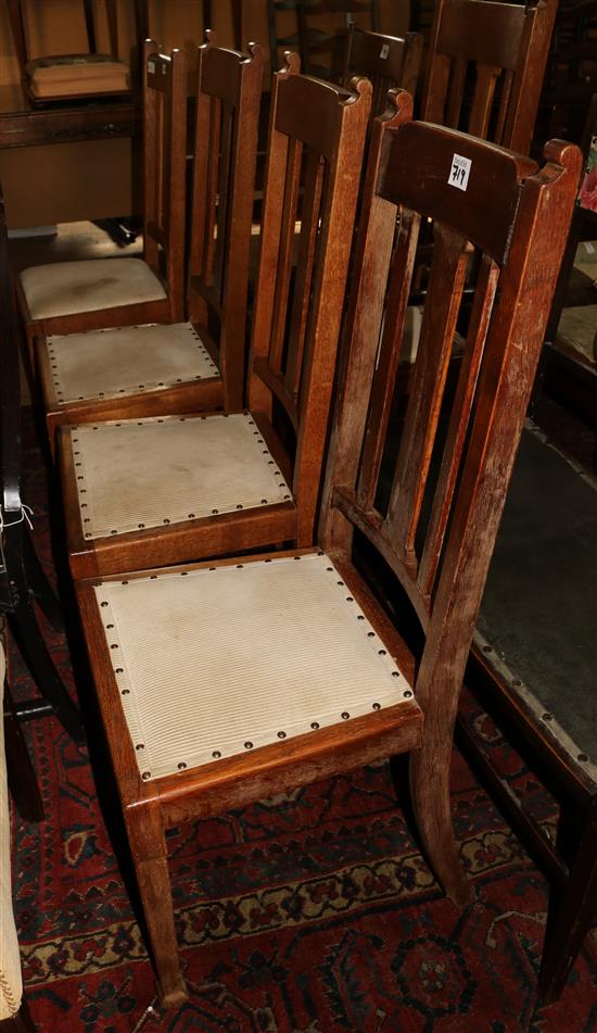 6 various dining chairs